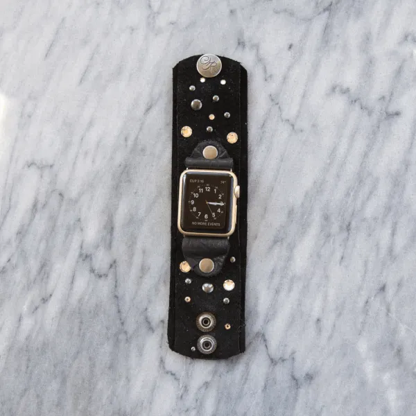 Little Rocker Cuff | Black Hide