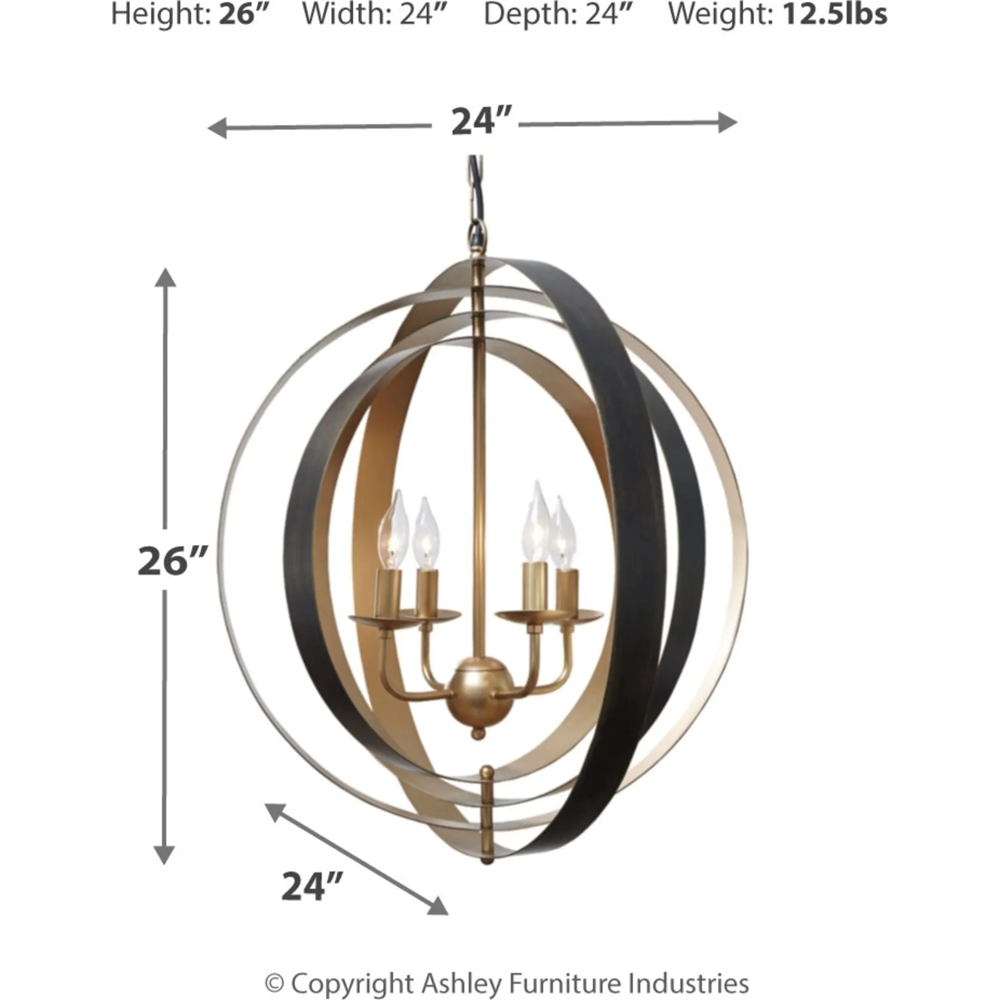 Makani Chandelier 26.00"