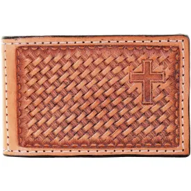 MC01 - Hand-Tooled Cross Money Clip