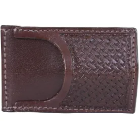 MC108 - Brown Pocket Tooled Money Clip