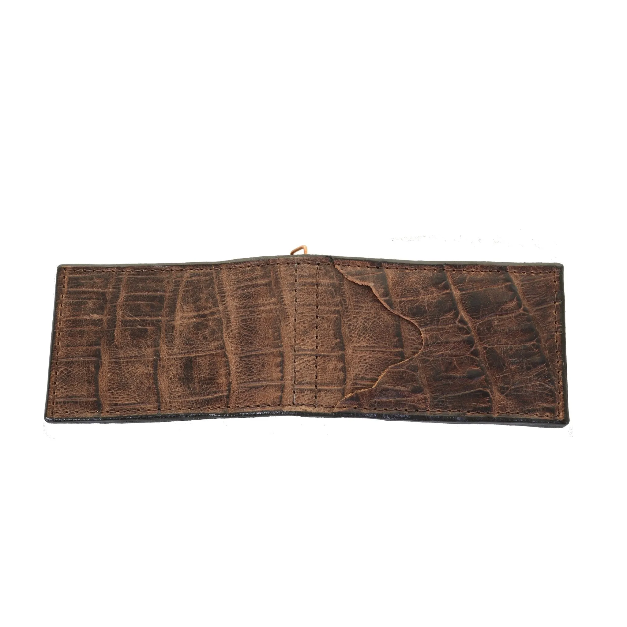 MC170- Brown Knife Tail Gator Money Clip