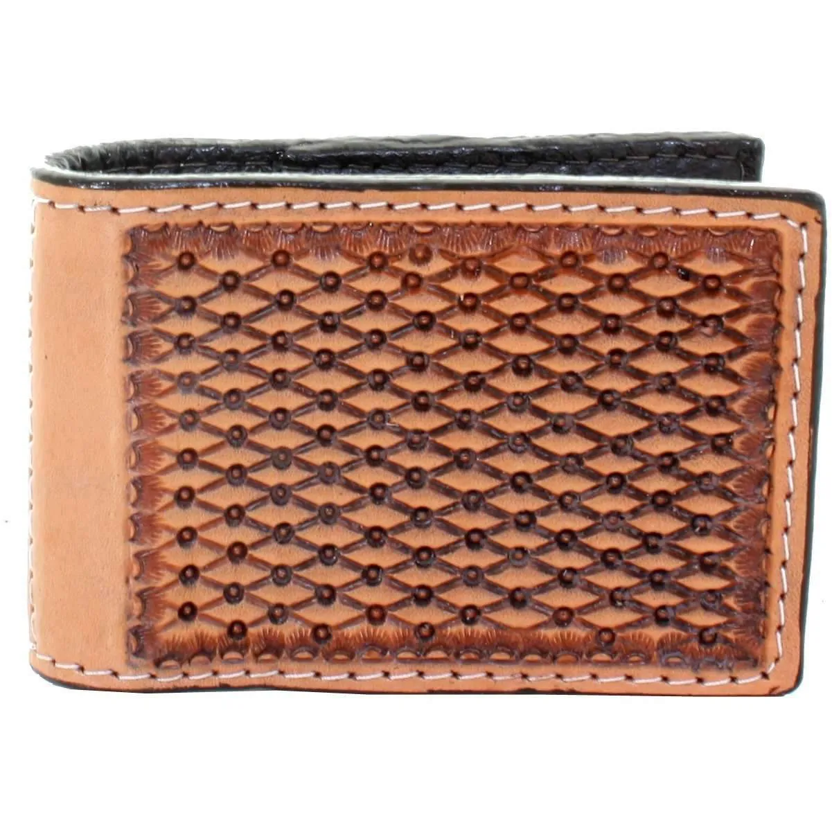 MC23D - Natural Hand-Tooled Money Clip