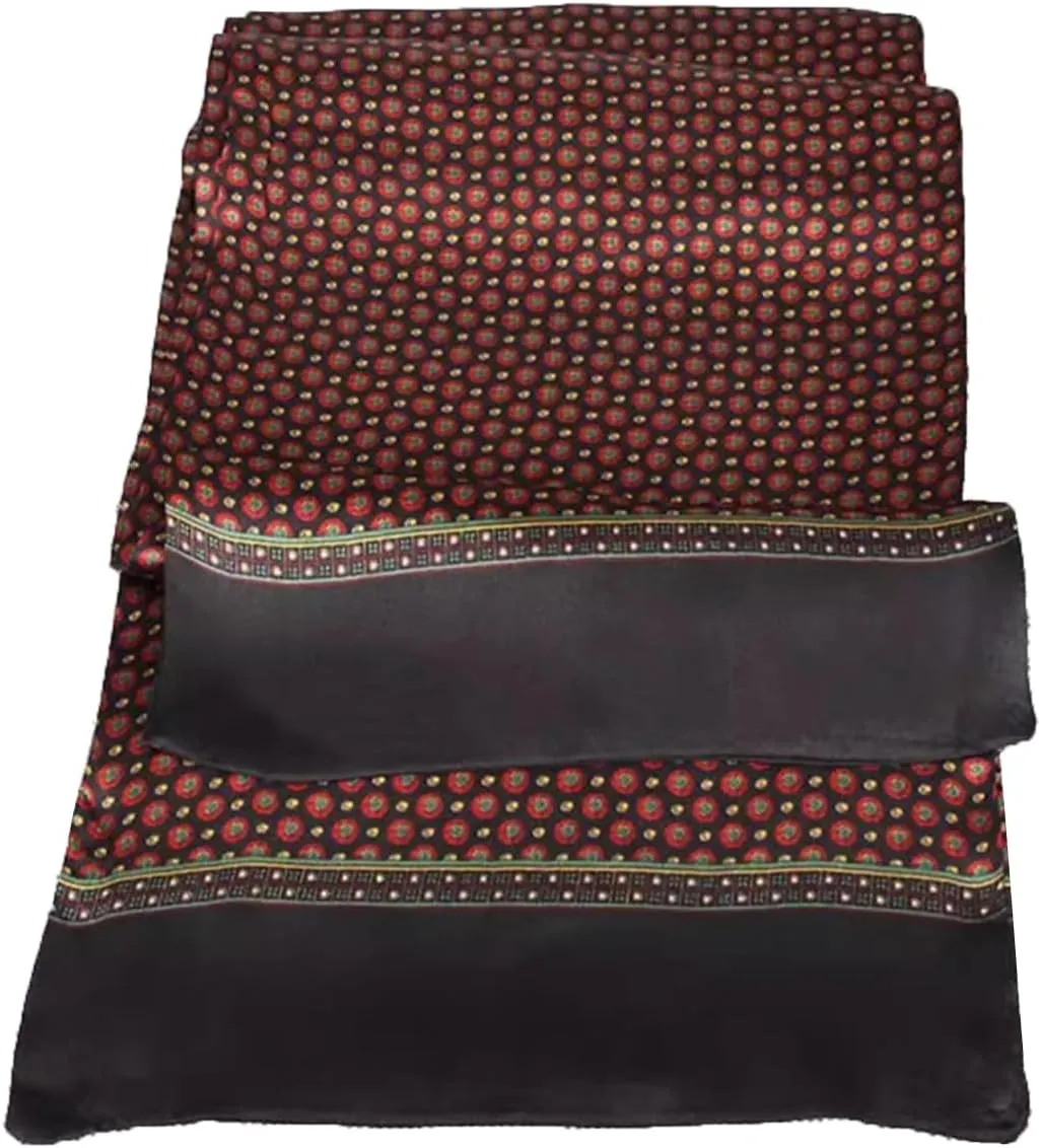 Men's 100 Silk Scarf Double Layers Fashion Neckerchief Formal Casual