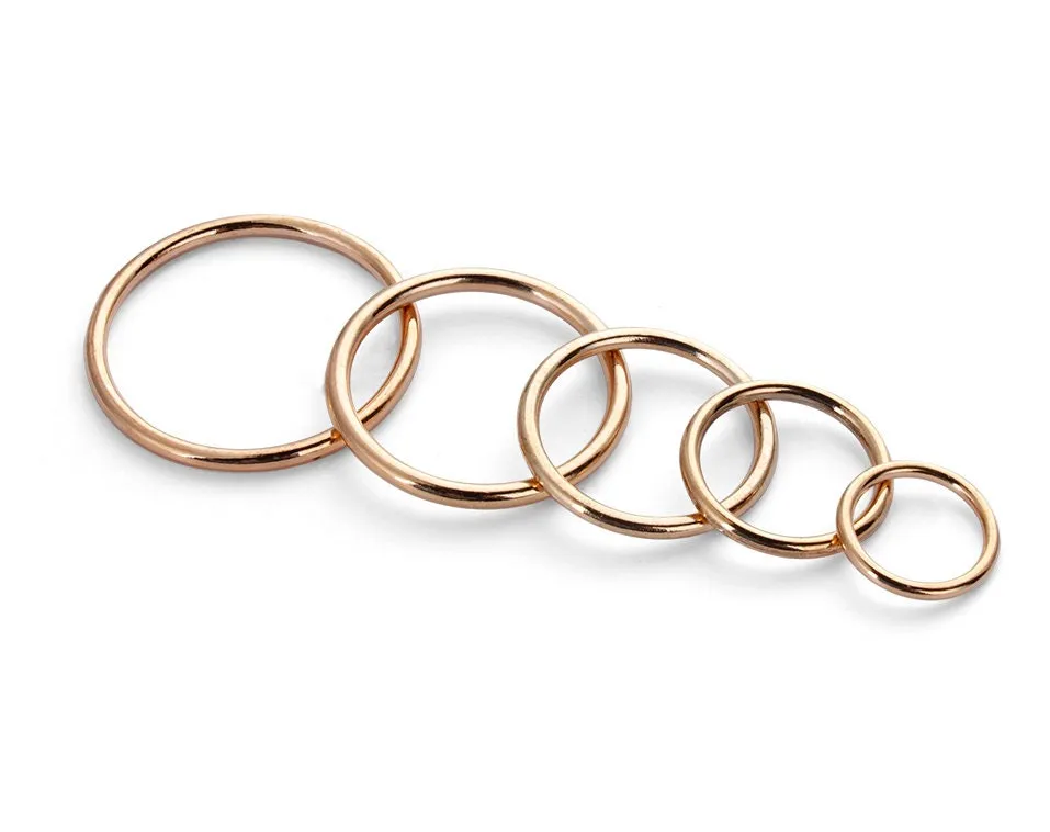 Metal O-Rings - Welded Metal Loops – Round Formed Rings – Gold Silver Macramé and Crafting Loop – Heavy Duty Multiple Sizes - Circle Buckle