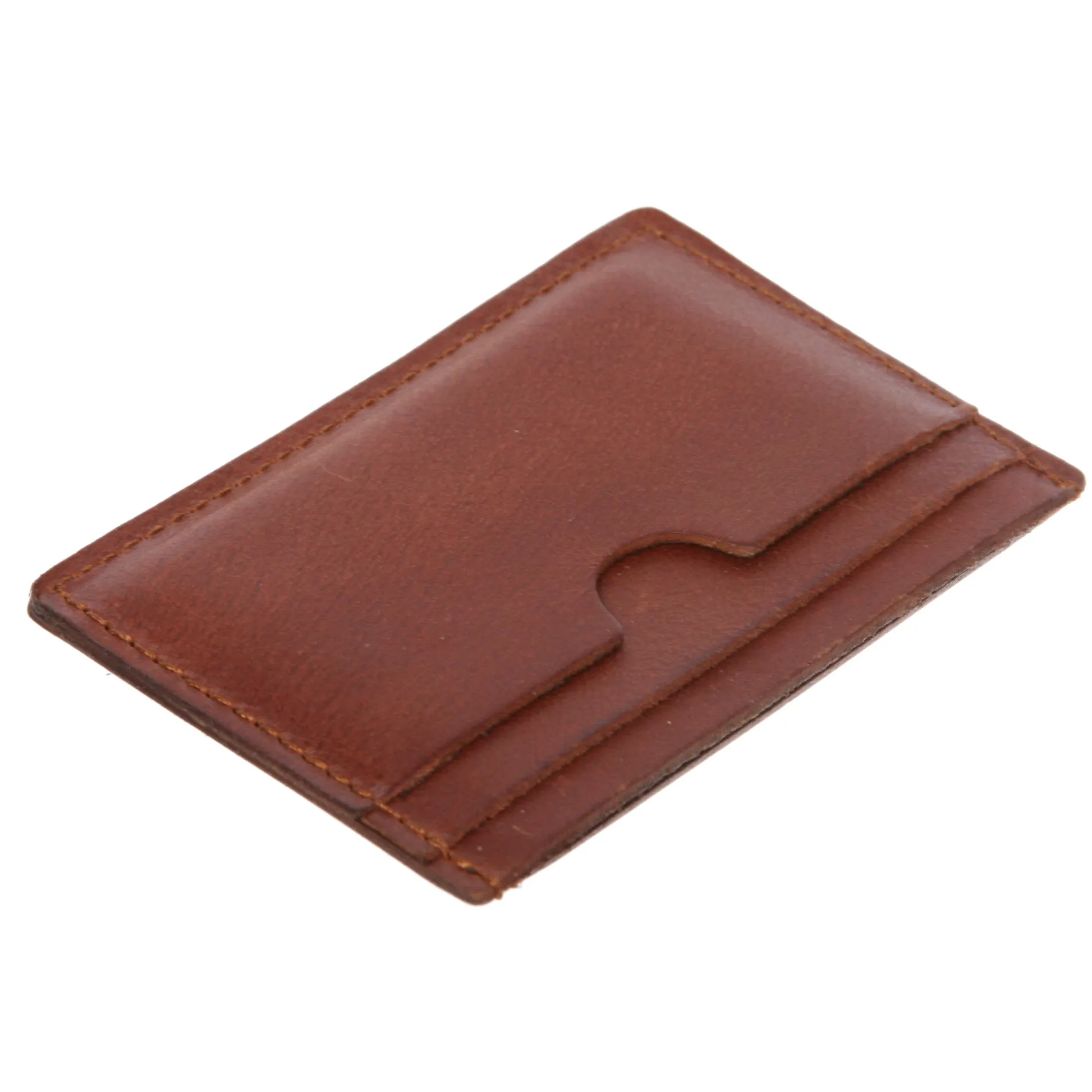 Micro Sleeve, Slim Leather Card & Cash Holder Wallet (Max. 3 cards and cash)
