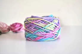 Multicolor Unicorn Handpainted Cotton Twisted Cord