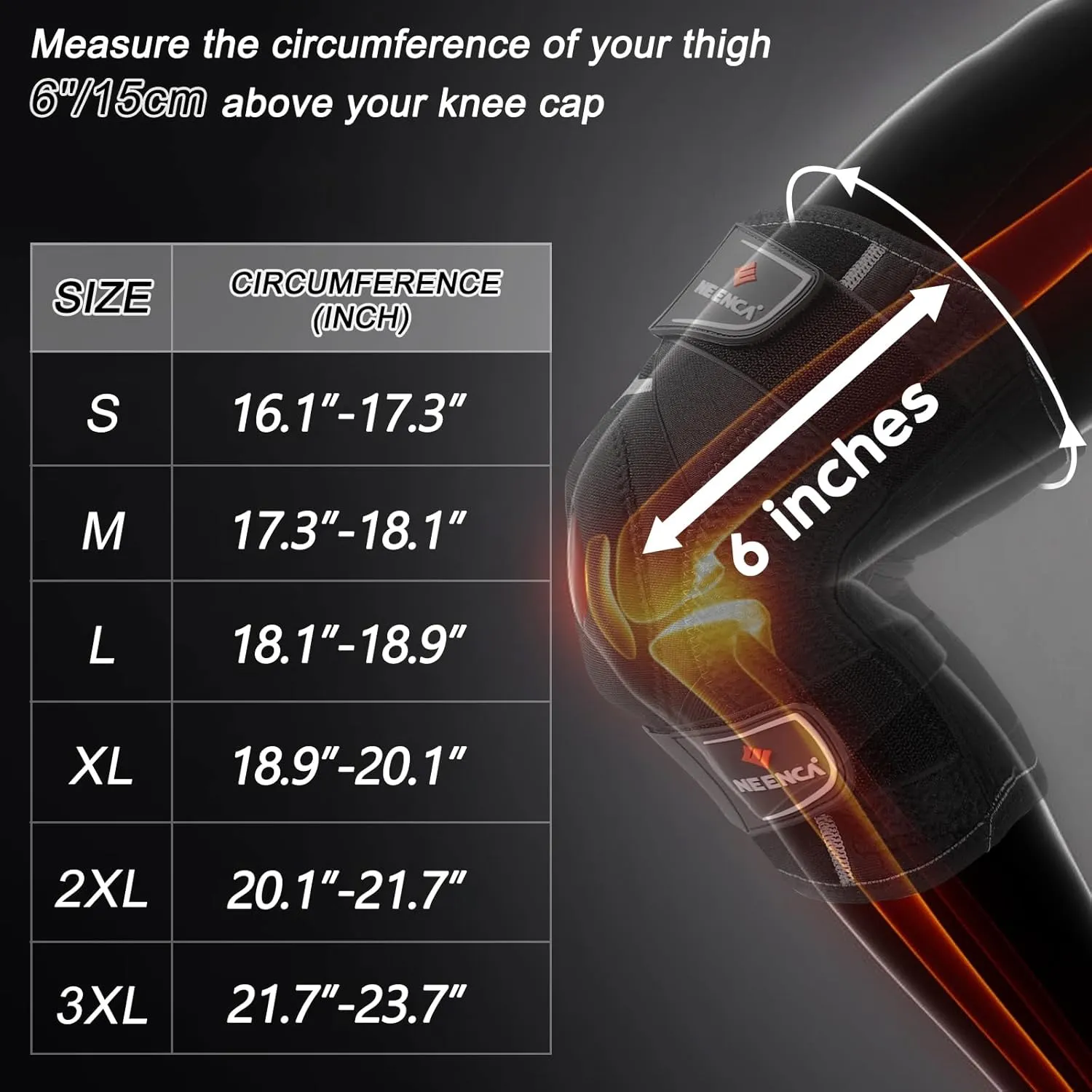 NEENCA Professional Knee Brace for Knee Pain, Adjustable Knee Support with Patented X-Strap Fixing System, Stability for Pain Relief, Arthritis, Meniscus Tear, ACL, Runner, Sports, Men&Women. ACE-44