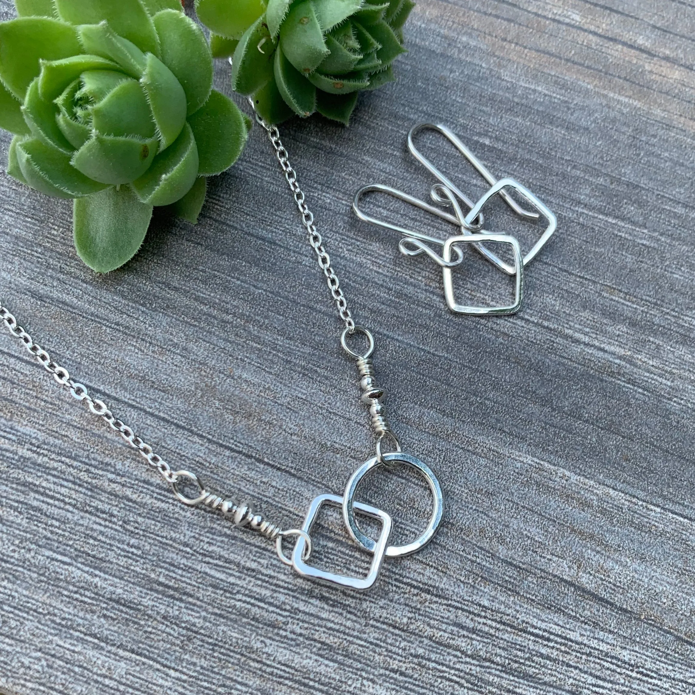 Opposites Attract Necklace ~ Shiny