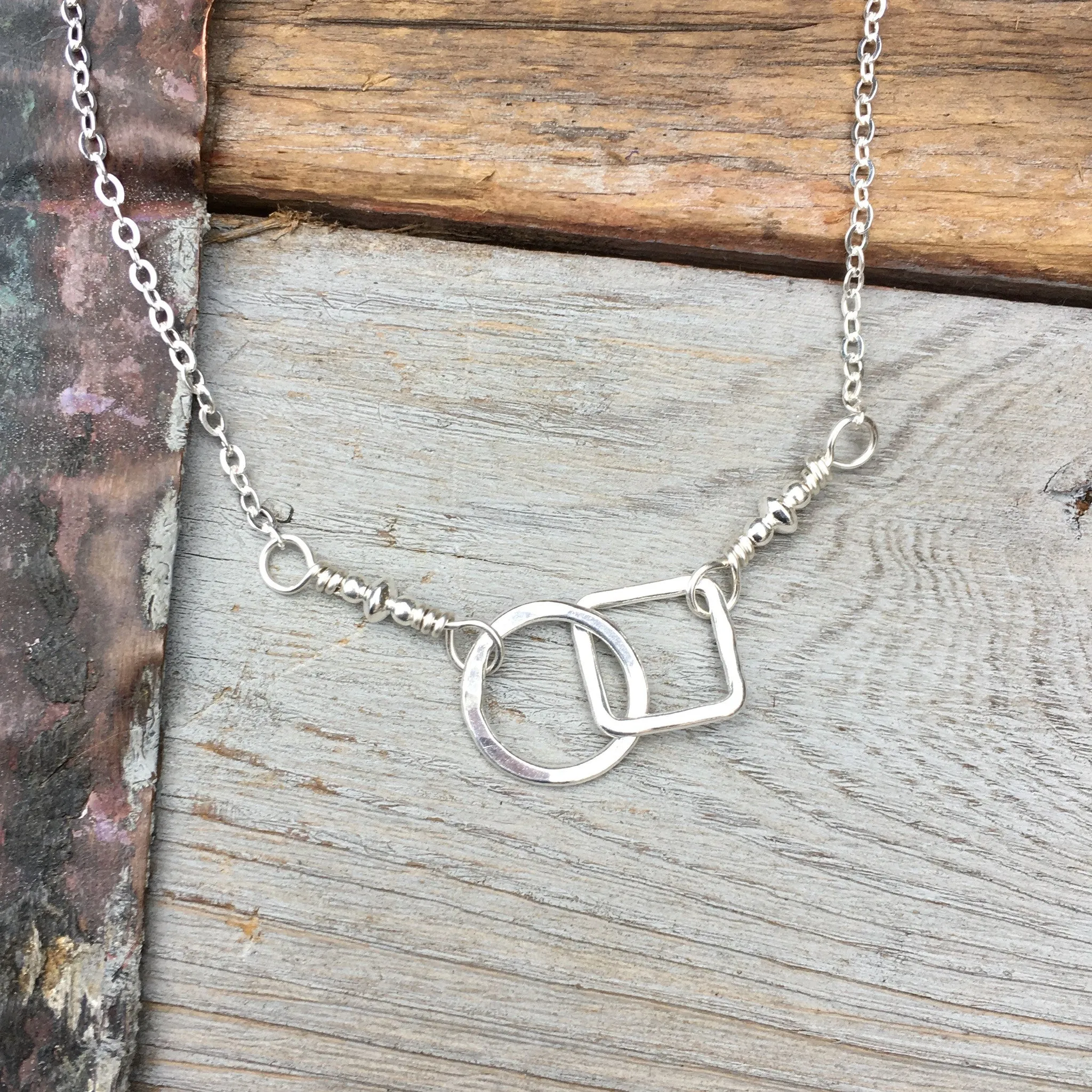 Opposites Attract Necklace ~ Shiny