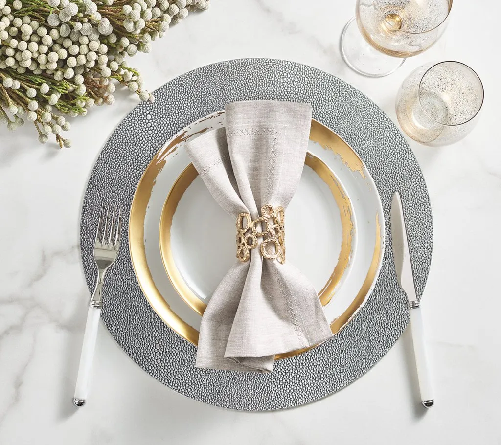 Orbit Napkin Ring in Gold, Set of 4