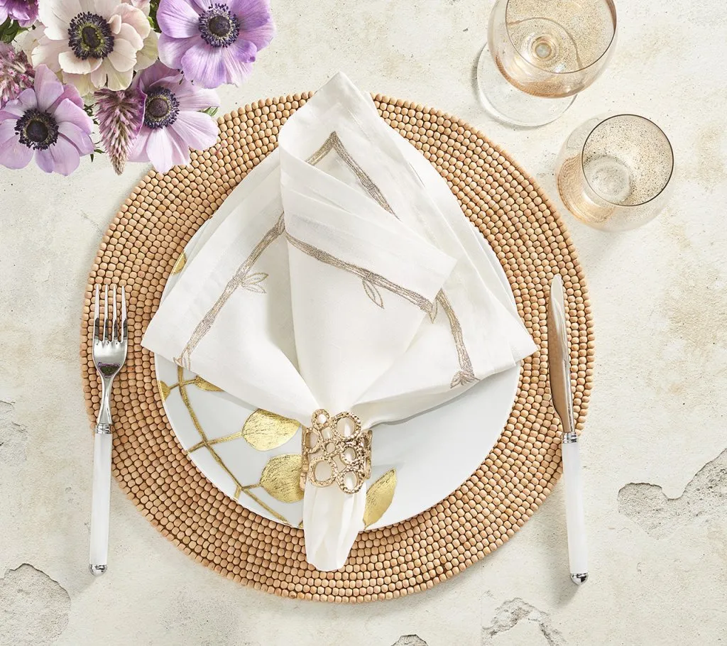 Orbit Napkin Ring in Gold, Set of 4