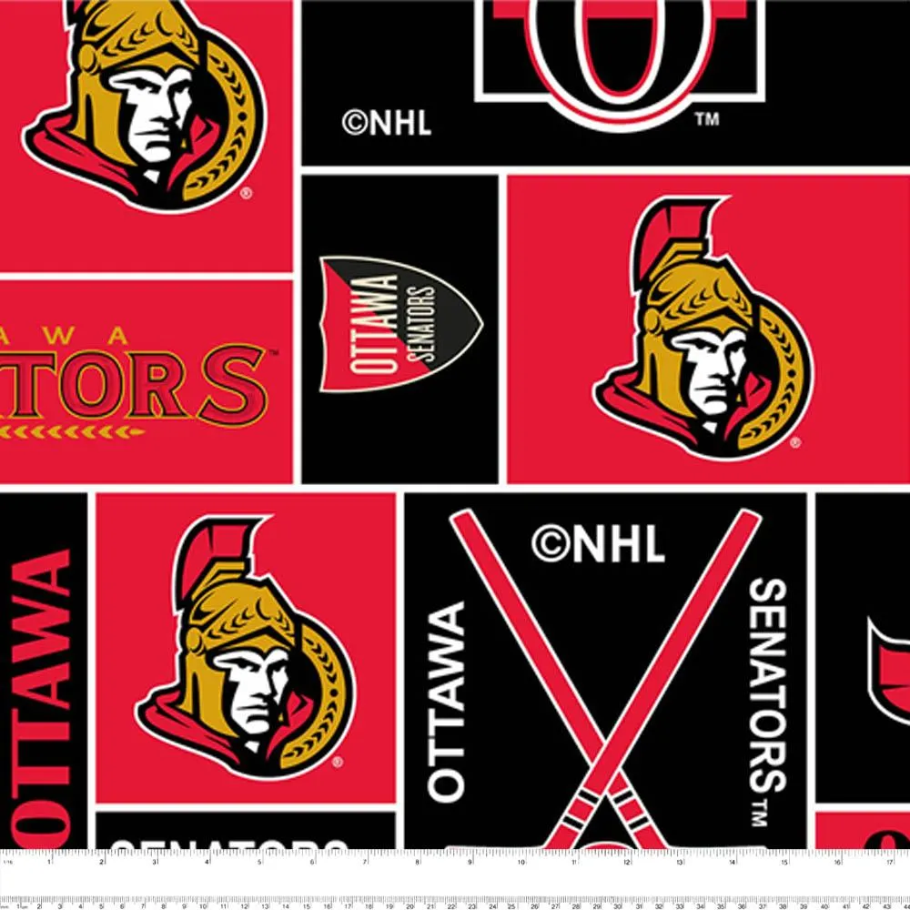 Ottawa Senators (SEN) - NHL Fleece Print - Squares