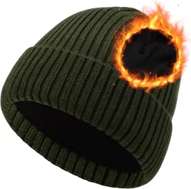 Oversize L/XL/XXL Beanie Hat for Big Heads - Unisex Merino Wool Cuff Beanie Winter Hat for Men and Women