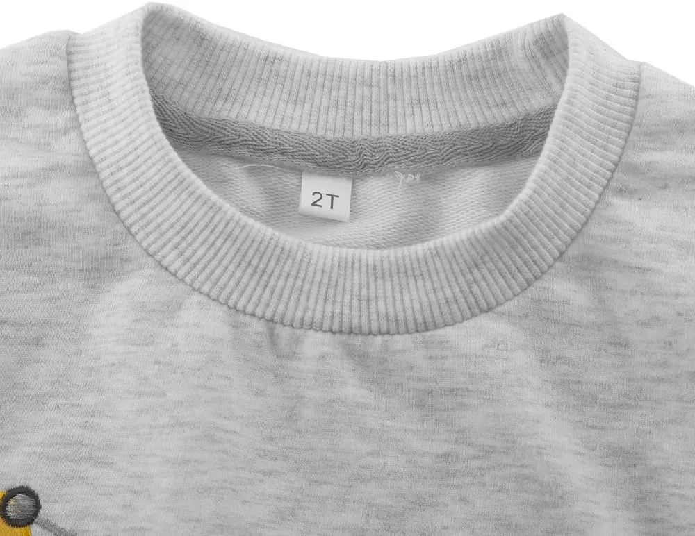 Popshion Toddler Boys Sweatshirt Cotton Lightweight Kids Winter Warm Sweater Crewneck Pullover Tops