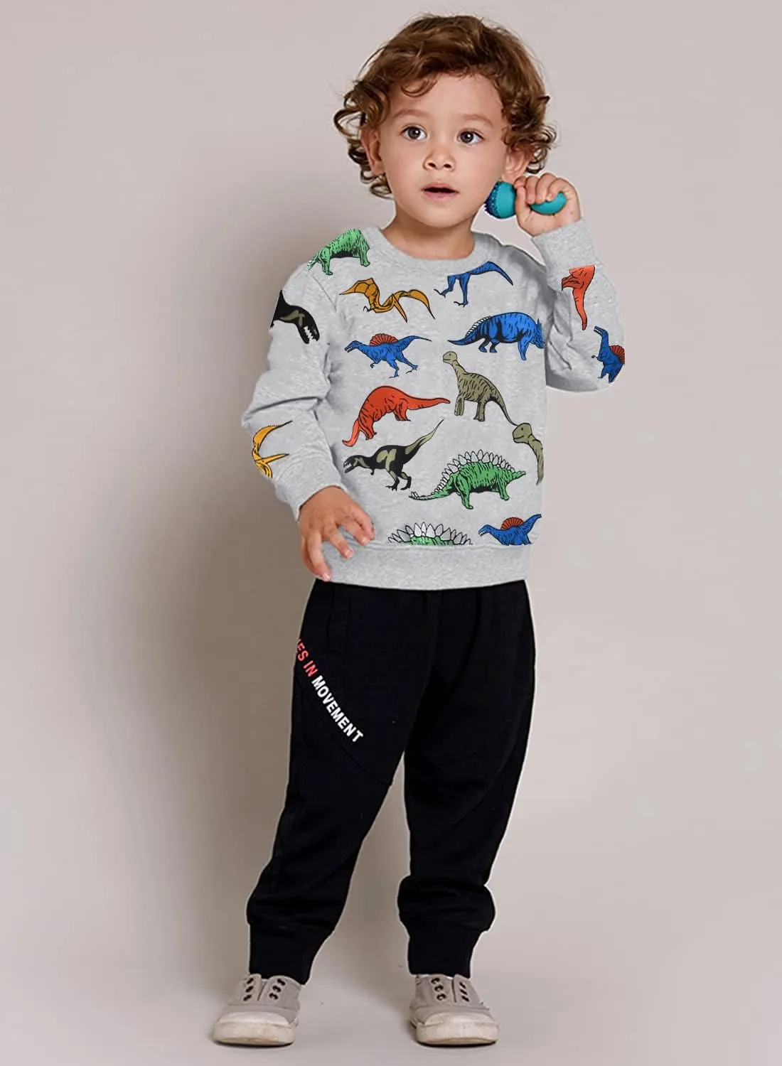 Popshion Toddler Boys Sweatshirt Cotton Lightweight Kids Winter Warm Sweater Crewneck Pullover Tops