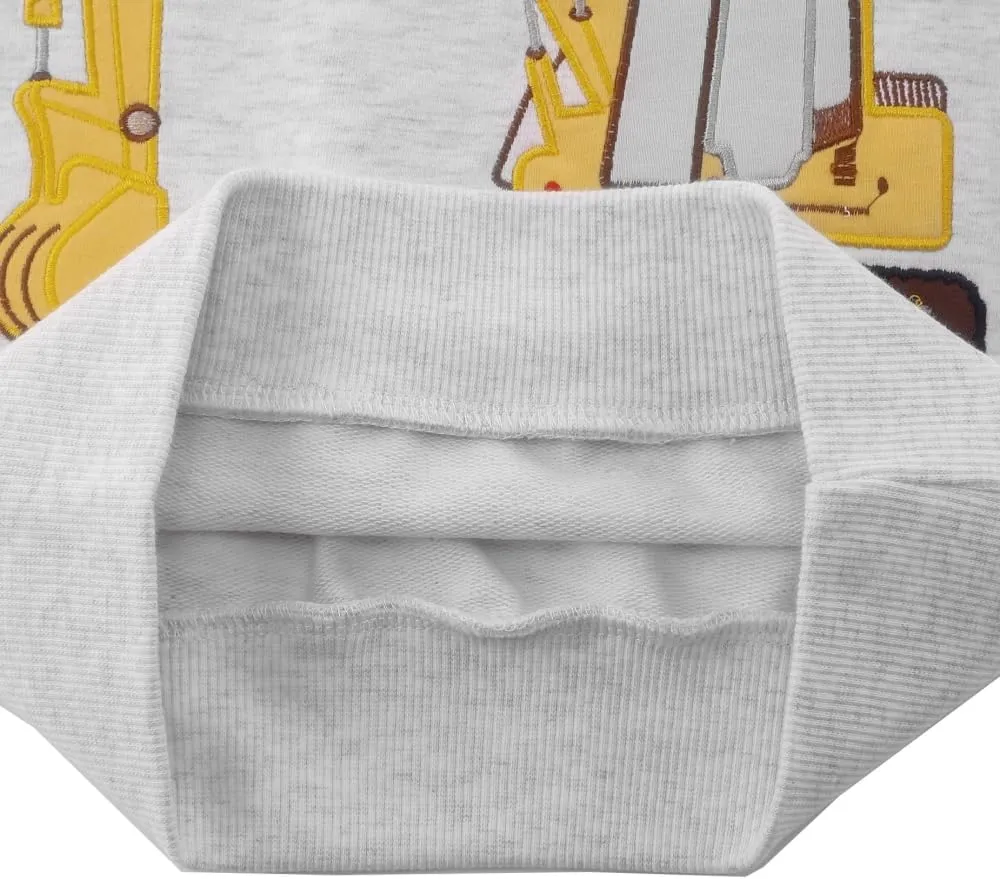 Popshion Toddler Boys Sweatshirt Cotton Lightweight Kids Winter Warm Sweater Crewneck Pullover Tops