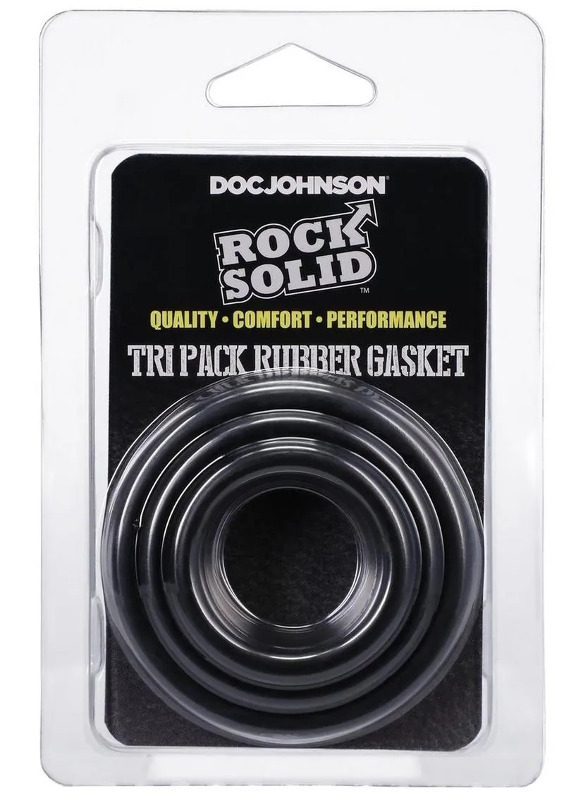 Rock Solid Tri-Pack Rubber Gasket Cock Ring
