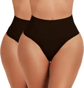 Seamless Thong Shapewear for Women Tummy Control Body Shaper Underwear Girdle High Waist Shaping Panties