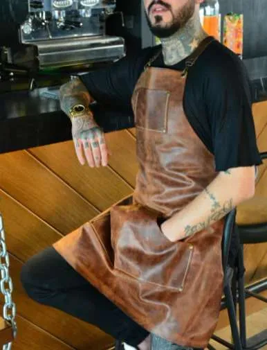 Sleek Professional Bar Leather Apron