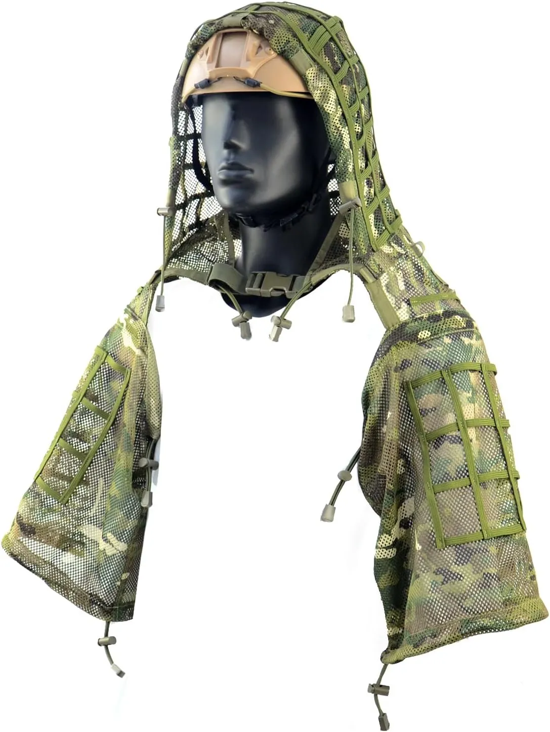 Sniper Ghillie Suit Foundation, Ripstop, Camouflage Tactical Ghillie Hood