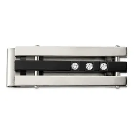 Stainless Steel CZ Black IP-plated Polished Money Clip