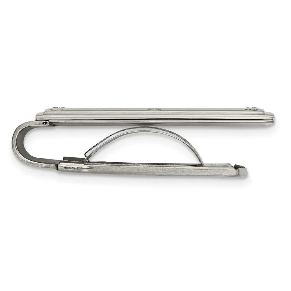 Stainless Steel Polished Screw Money Clip