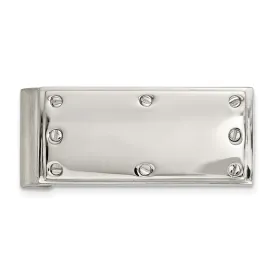 Stainless Steel Polished Screw Money Clip