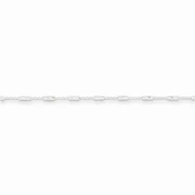 Sterling Silver Fancy Anklet Bracelet