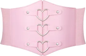 SUOSDEY Women Heart Corset Belt Goth Stylish Wide Elastic Waist Corset for Cosplay Halloween Renaissance Daily