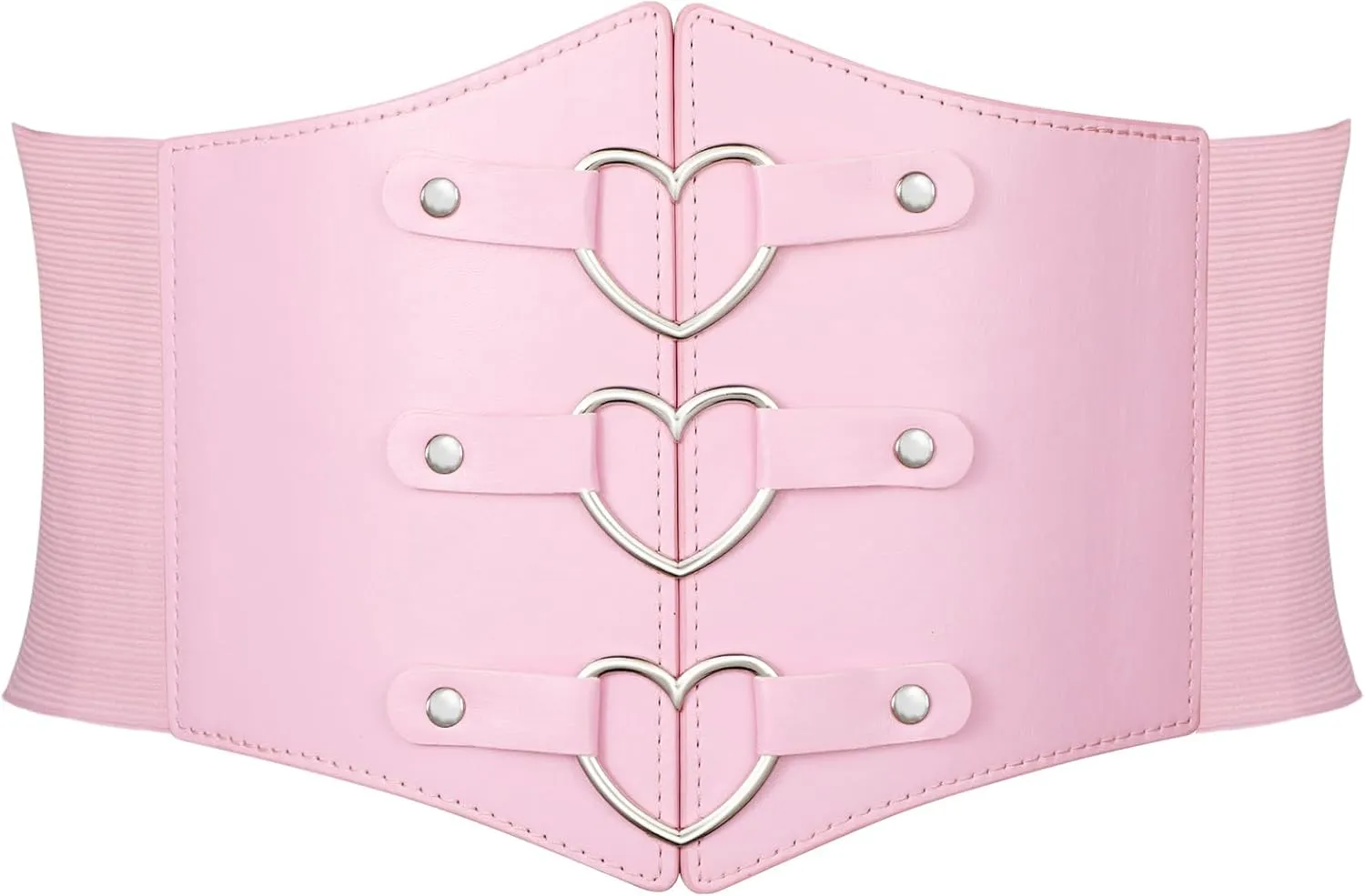 SUOSDEY Women Heart Corset Belt Goth Stylish Wide Elastic Waist Corset for Cosplay Halloween Renaissance Daily