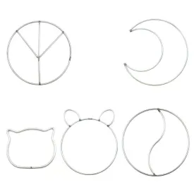 Support métalliques couleur argent pour macramé/5 formes