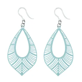 Textured Bird Feather Dangles Hypoallergenic Earrings for Sensitive Ears Made with Plastic Posts