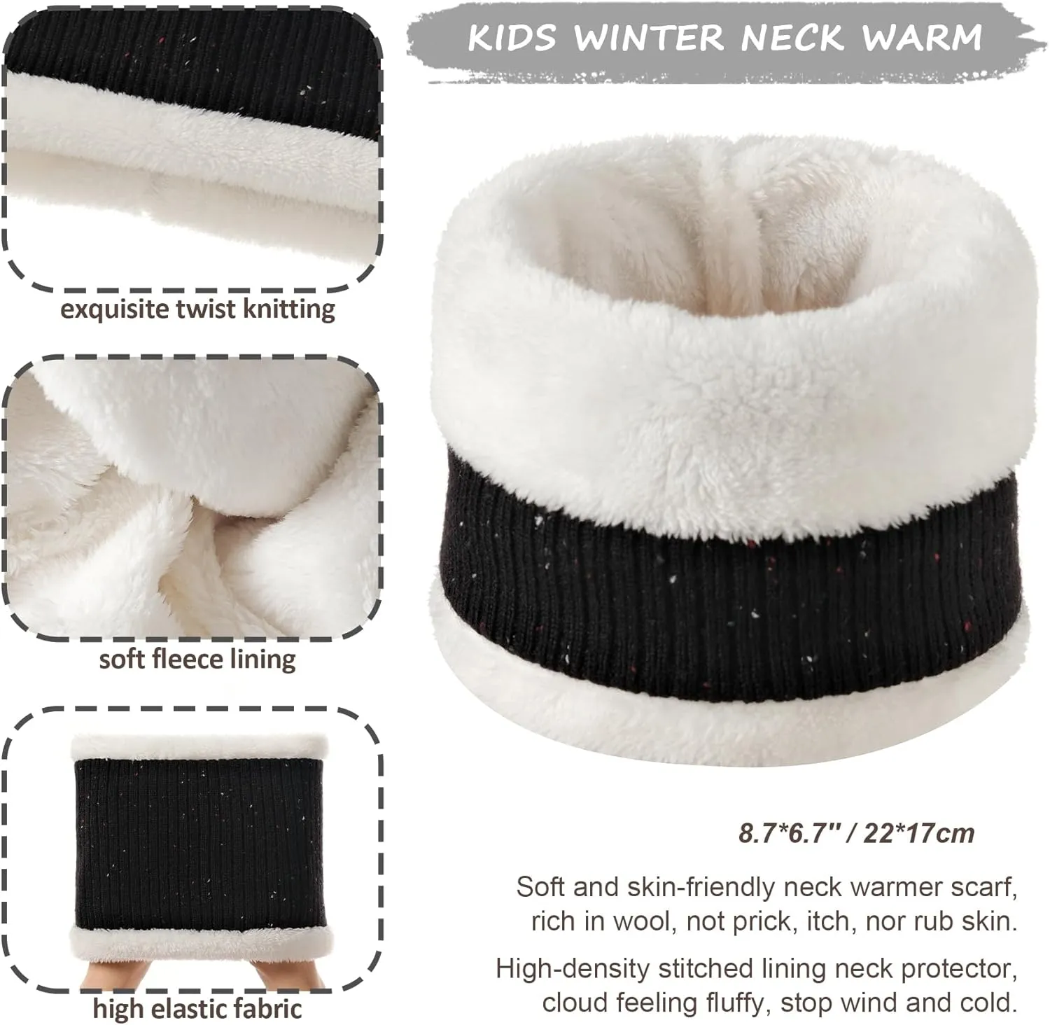 Toddler Hat Scarf Glove Set 2t-4t Boy Girls Winter Beanie Hat Neck Warmer Mitten Kids Hats And Gloves Ages 4-8 Fleece Lined