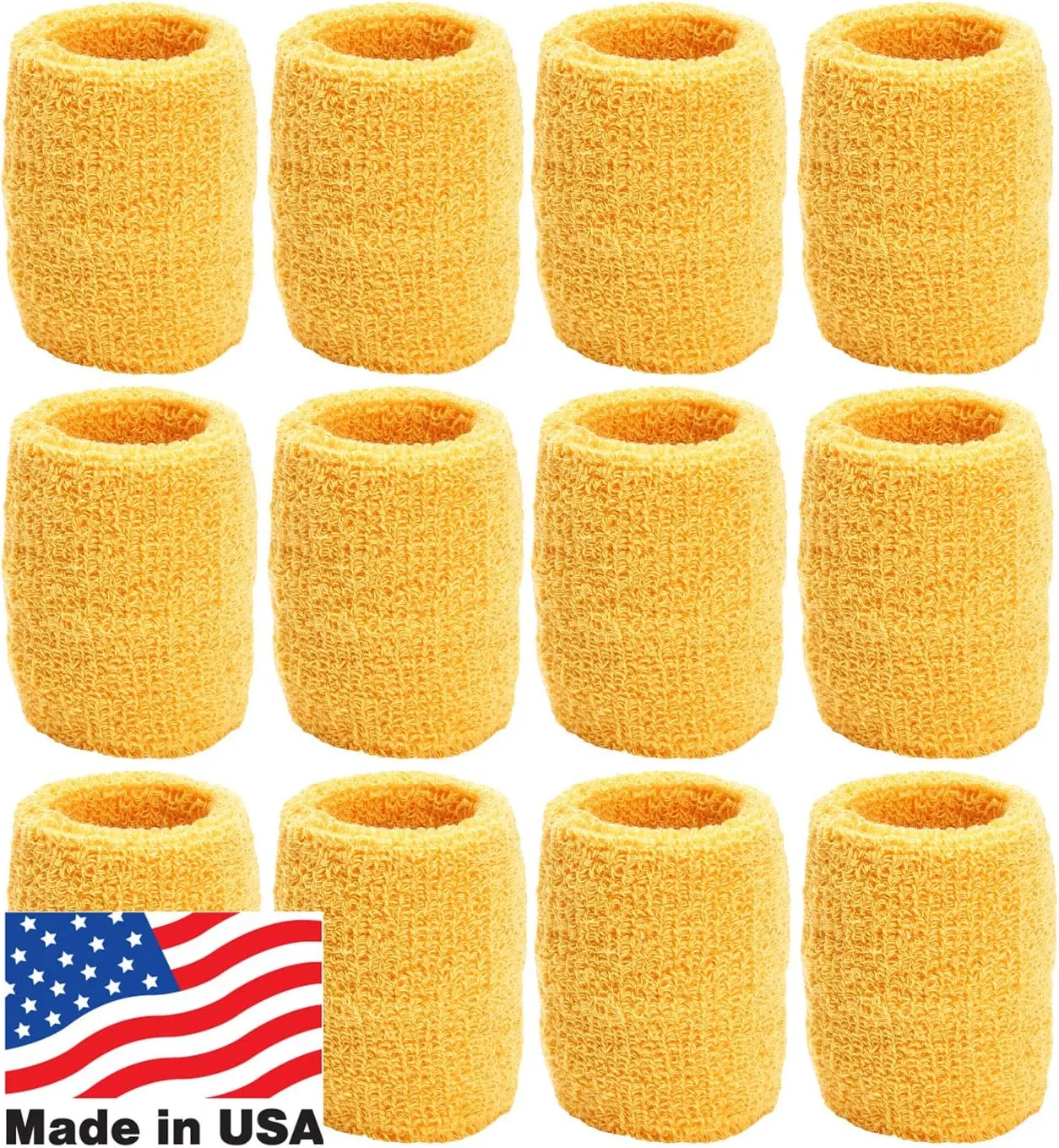 Unique Sports Wristbands / Sweatbands Pack of 12 (6 pair)