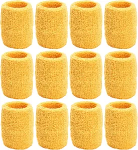 Unique Sports Wristbands / Sweatbands Pack of 12 (6 pair)