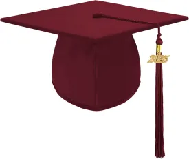 Unisex Adult Matte Graduation Cap Graduation Hat with Tassel Adjustable for High School and College