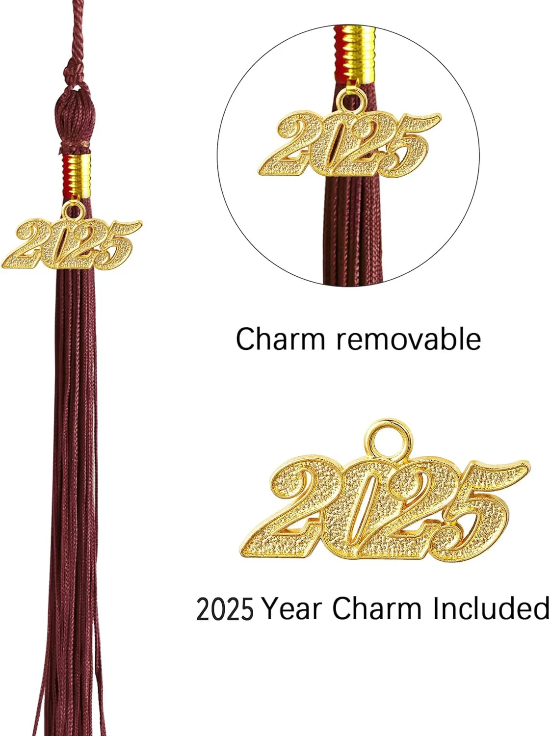 Unisex Adult Matte Graduation Cap Graduation Hat with Tassel Adjustable for High School and College