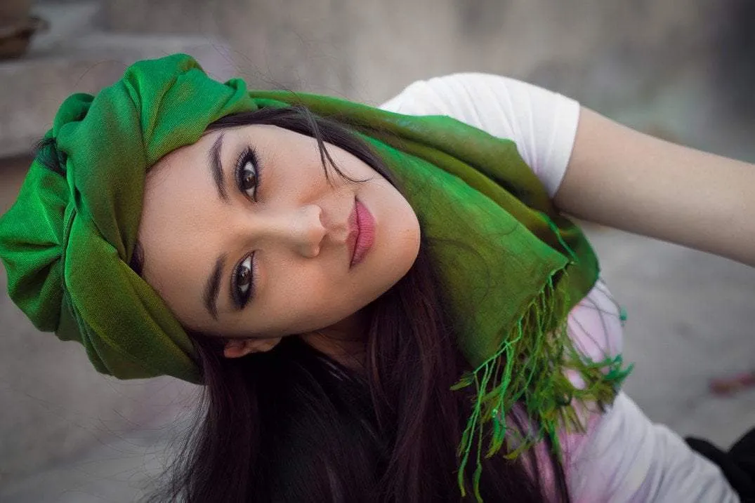 Water Pashmina Shawl in Deep Green