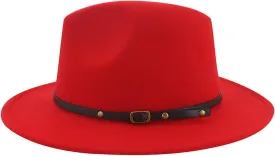 Wool Flat Top Fedora Hat for Women Men Party Church Hats Fedoras Panama Hats Vintage 1920s Wide Brim Jazz Cap